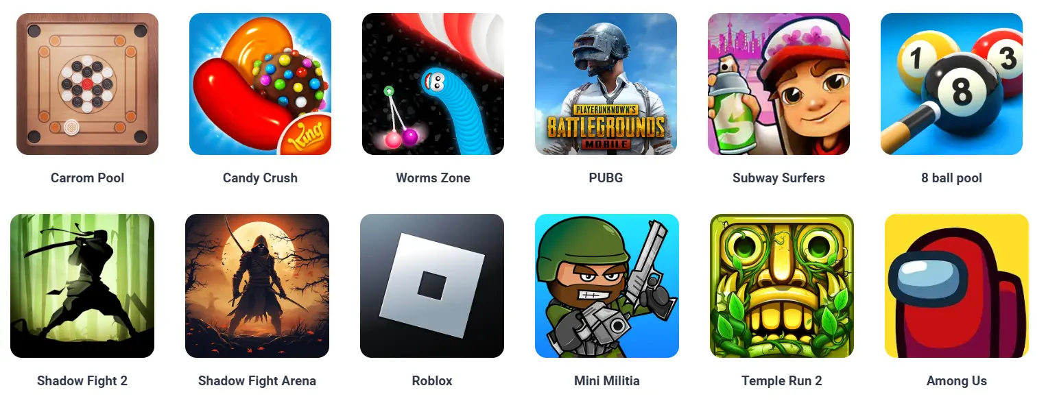 Lulubox Supported Games